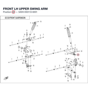 FRONT LH UPPER SWING ARM product image