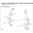 FRONT LH UPPER SWING ARM - REPL BY 5ASV-050110-6003 product image