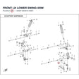 FRONT LH LOWER SWING ARM product image
