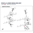 FRONT LH LOWER SWING ARM ASSY product image