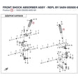 FRONT SHOCK ABSORBER ASSY - REPL BY 5ASV-050500-6000-M2 product image