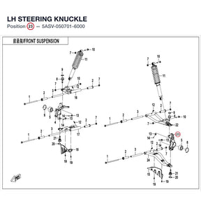 LH STEERING KNUCKLE product image