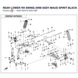 REAR LOWER RH SWING ARM ASSY product image