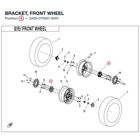 BRACKET, FRONT WHEEL product image