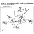 REAR RH BRAKE CALIPER ASSY - INTERCHANGEABLE WITH 5BWB-081300-10000 product image