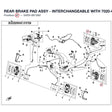 REAR BRAKE PAD ASSY - INTERCHANGEABLE WITH 7020-0810A0 product image