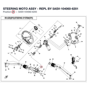 STEERING MOTO ASSY - REPL BY 5ASV-104060-6201 product image