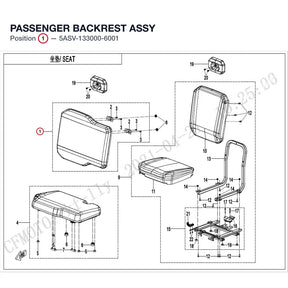 PASSENGER BACKREST ASSY product image