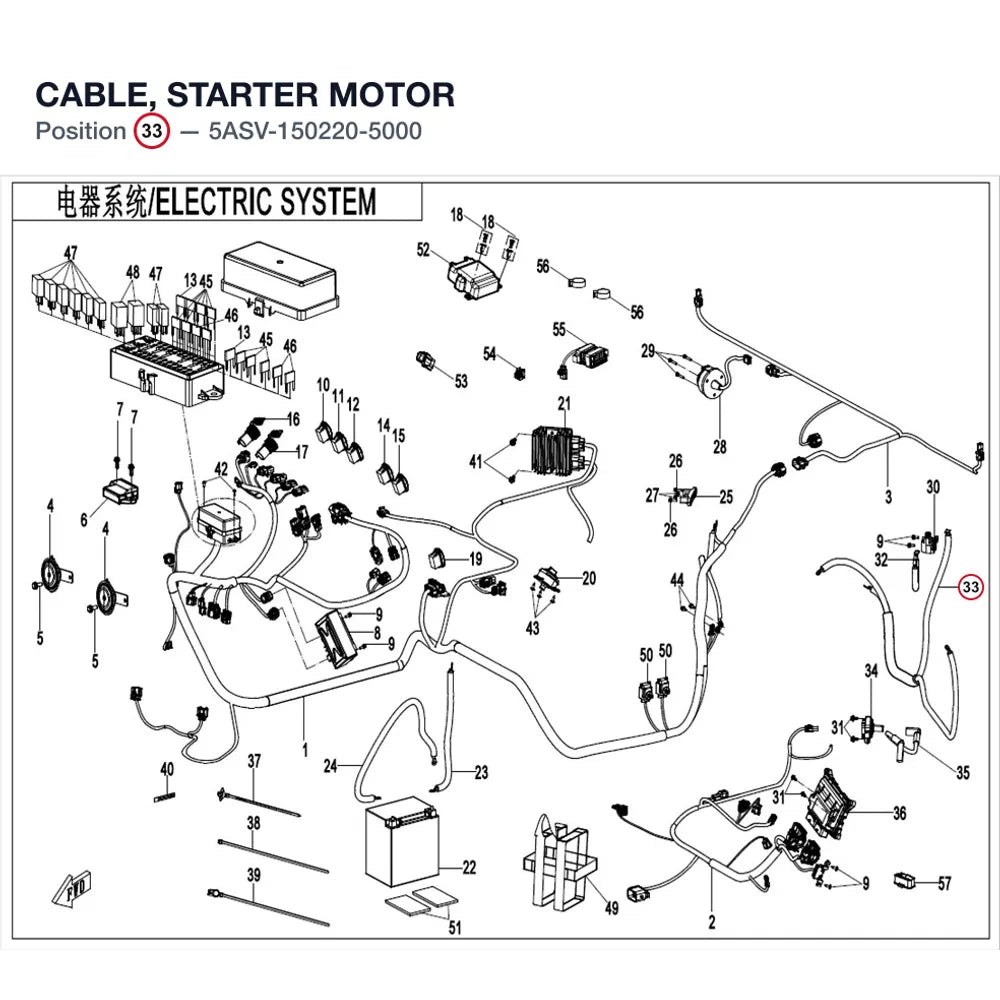 CABLE, STARTER MOTOR product image