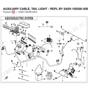 AUXILIARY CABLE, TAIL LIGHT - REPL BY 5ASV-150300-5000 product image