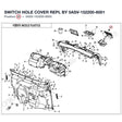 SWITCH HOLE COVER REPL BY 5ASV-152200-6001 product image