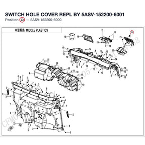 SWITCH HOLE COVER REPL BY 5ASV-152200-6001 product image