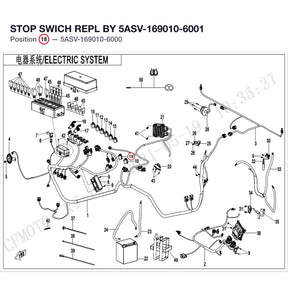STOP SWICH REPL BY 5ASV-169010-6001 product image