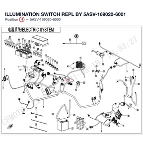 ILLUMINATION SWITCH REPL BY 5ASV-169020-6001 product image