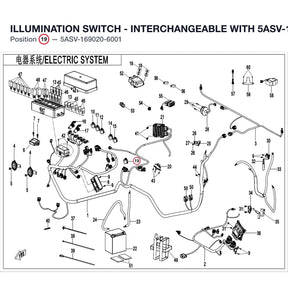 ILLUMINATION SWITCH - INTERCHANGEABLE WITH  5ASV-169020-6000 product image