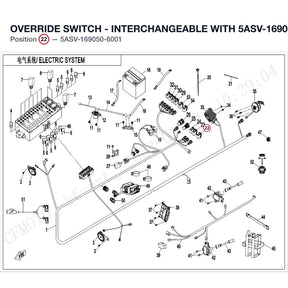 OVERRIDE SWITCH - INTERCHANGEABLE WITH  5ASV-169050-6000 product image