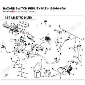 HAZARD SWITCH REPL BY 5ASV-169070-6001 product image