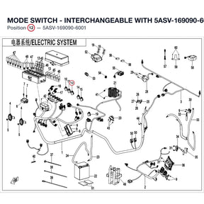 MODE SWITCH - INTERCHANGEABLE WITH  5ASV-169090-6000 product image