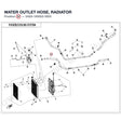 WATER OUTLET HOSE, RADIATOR product image