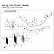 WATER OUTLET PIPE, ENGINE product image