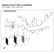 WATER OUTLET PIPE, ALUMINUM product image