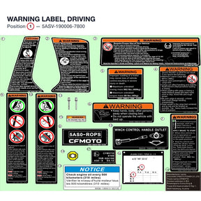 WARNING LABEL, DRIVING product image