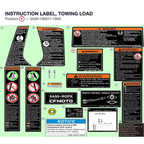INSTRUCTION LABEL, TOWING LOAD product image