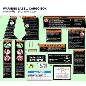 WARNING LABEL, CARGO BOX product image
