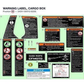 WARNING LABEL, CARGO BOX product image