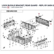 LOCK BUCKLE BRACKET, REAR GUARD product image