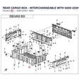 REAR CARGO BOX - INTERCHANGEABLE WITH 5ASV-223011-6001 - REPL BY 5ASV-223011-6003 product image