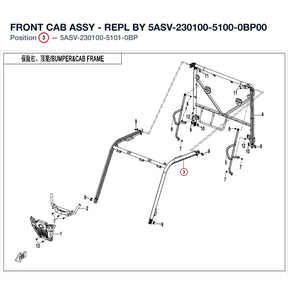 FRONT CAB ASSY - REPL BY 5ASV-230100-5100-0BP00 product image
