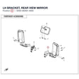 LH BRACKET, REAR VIEW MIRROR product image