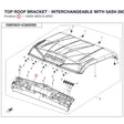 TOP ROOF BRACKET - INTERCHANGEABLE WITH 5ASV-260212-6R00 product image