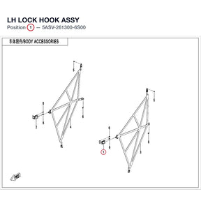 LH LOCK HOOK ASSY product image