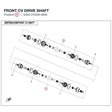 FRONT CV DRIVE SHAFT product image