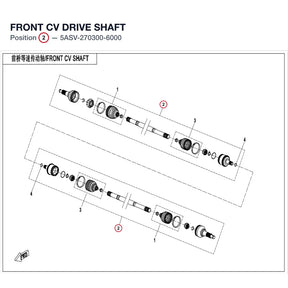 FRONT CV DRIVE SHAFT product image