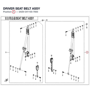 DRIVER SEAT BELT ASSY product image