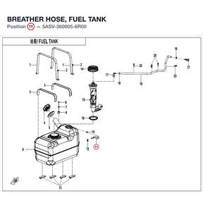 BREATHER HOSE, FUEL TANK product image