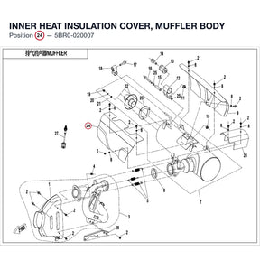 INNER HEAT INSULATION COVER, MUFFLER BODY product image