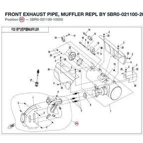 FRONT EXHAUST PIPE, MUFFLER REPL BY 5BR0-021100-20000 product image
