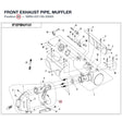FRONT EXHAUST PIPE, MUFFLER product image