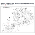 FRONT EXHAUST PIPE, MUFFLER REPL BY 5BR0-021100 product image
