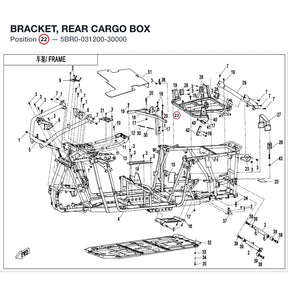 BRACKET, REAR CARGO BOX product image