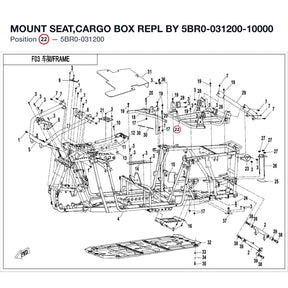 MOUNT SEAT,CARGO BOX REPL BY 5BR0-031200-10000 product image