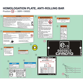 HOMOLOGATION PLATE, ANTI-ROLLING BAR product image