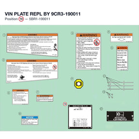 VIN PLATE REPL BY 9CR3-190011 product image