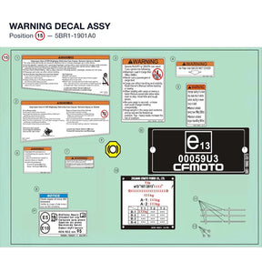 WARNING DECAL ASSY product image
