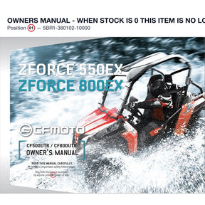 OWNERS MANUAL - WHEN STOCK IS 0 THIS ITEM IS NO LONGER AVAILABLE product image