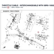 THROTTLE CABLE - INTERCHANGEABLE WITH  5BR0-105020-10000 product image
